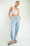 Light Blue Drawstring Jogger Pants