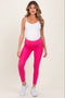 Fuchshia Ribbed Maternity Leggings