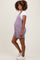 Purple Solid Ribbed V-Neck Sleeveless Front Pocket Maternity Romper