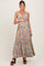 Mint Green Floral Twist Front Cutout Maternity Maxi Dress