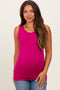 Magenta Basic Seamless Maternity Tank