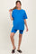 Aqua Biker Shorts Maternity Set