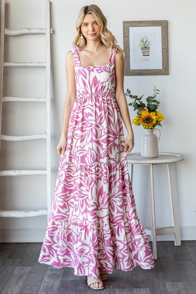 Miriam Tiered Maxi Dress - Mauve main image 1
