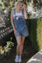 Light Blue Wash Denim Shortalls