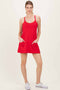 Red Racerback Romper Dress