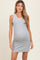 Heather Grey Contrast Stitch Sleeveless Maternity Mini Dress