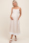 Beige Color Block Back Tie Maternity Midi Dress