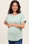 Light Olive French Terry Maternity Top