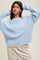 Light Blue Contrast Trim Sweater