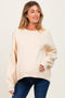 Cream Drop Shoulder Relaxed Fit Maternity Sweater