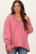 Rose Mineral Washed French Terry Oversized Maternity Sweatshirt