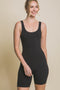 Black Ribbed Knit Tank Top Romper