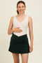 Forest Green Crossover V-Waist Maternity Skort