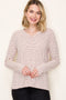 Burgundy Striped V-Neck Long Sleeve Top