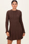 Brown Wide Rib Maternity Mini Dress