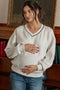 Heather Grey V-Neck Maternity Sweatshirt