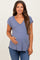 Light Navy V-Neck Maternity Top