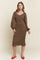 Brown Leopard Print Bodycon Midi Dress