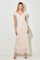 Cream Floral Chiffon Maxi Dress