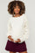 Cream Boat Neck Pointelle Detail Maternity Sweater