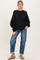 Navy Rolled Hem Maternity Boyfriend Jeans