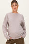 Mocha Fleece Crew Neck Relaxed Fit Maternity Sweatshirt