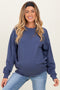 Navy Fleece Crew Neck Relaxed Fit Maternity Sweatshirt