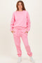Pink Fleece Long Sleeve Pullover & Jogger Set