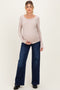 Navy Dark Wash Relaxed Wide Leg Maternity Jeans
