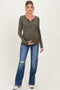 Navy Distressed Open Knee Straight Leg Maternity Jeans