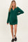Forest Green Long Sleeve Polo Maternity Sweater Dress