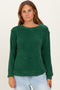 Emerald Green Chenille Knit Sweater