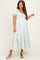 Lime Stripe Sweetheart Neckline Maternity Midi Dress