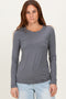 Slate Grey Basic Long Sleeve Top