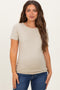Sage Basic Short Sleeve Maternity Tee