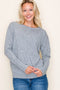 Heather Grey Boat Neck Sweater
