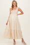 Light Yellow Floral Tiered Maternity Maxi Dress
