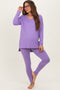 Lavender Brushed Knit Maternity Oversized Top and Legging Set