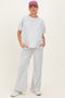 Heather Grey Curved Hem Tee Pants Maternity Lounge Set
