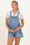 Blue Maternity Denim Shortall