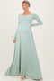 PinkBlush Sage Off Shoulder Maternity Maxi Dress