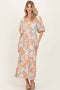 Light Pink Floral Tiered Maxi Dress