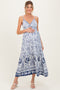 Ivory Floral Twisted Front Maternity Maxi Dress