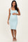 Light Blue Ribbed Square Neck Maternity Tank Dress