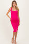 Fuchsia Square Neck Maternity Tank Dress