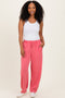 Strawberry Mineral Wash Barrel Leg Lounge Pants