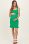 Green Sleeveless Crochet Knit Maternity Mini Dress