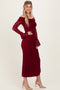 Burgundy Lace Off Shoulder Maxi Dress