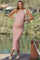 Peony Knit Open Tie Back Sleeveless Maternity Midi Dress
