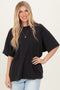Black Oversized Mineral Wash T-Shirt